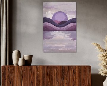 Dromerig abstract lavendel landschap van Imperial Art House