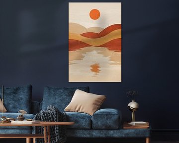 Abstract landscape with warm tones by Imperial Art House
