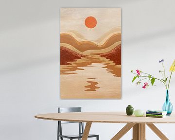 Abstract landschap met warme tinten van Imperial Art House
