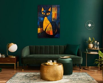 Abstract kattenkunst in felle kleuren van Imperial Art House