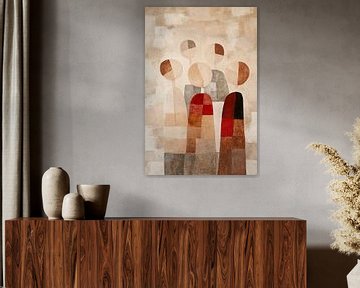 Abstracte figuren in zachte tinten van Imperial Art House