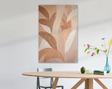 Abstract schilderij met bladeren van Imperial Art House