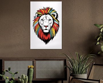 Colourful lion with dynamism by Imperial Art House