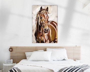 Prachtig paard in digitale stijl van Imperial Art House