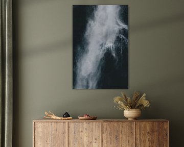 Impressive waterfall Milford Sound New Zealand | photo art print by Elise van Gils