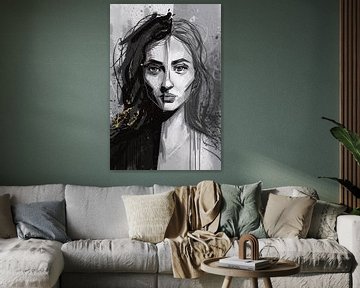 Abstract portrait with black and white contrast by Imperial Art House