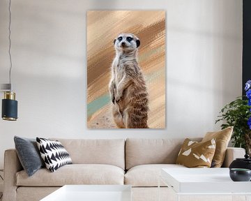 Watchful monkey with details
