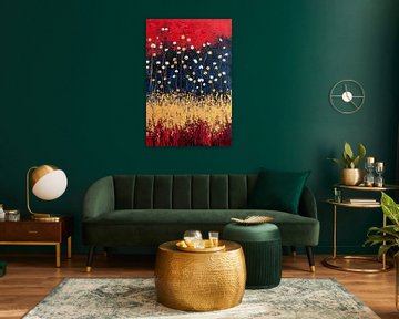 Abstracte bloemen met gouden details van Imperial Art House