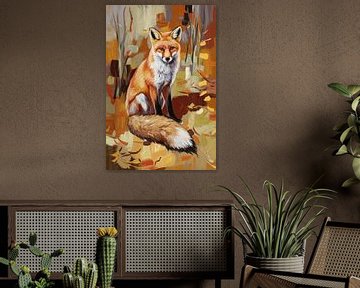Fox in warm autumn tones by Imperial Art House