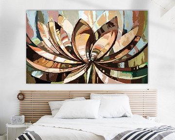 Abstract flower painting design
