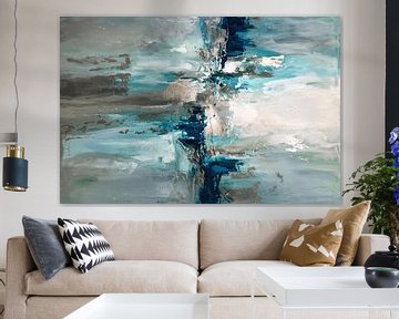Abstract blauw-grijs schilderij van Imperial Art House