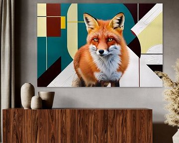 Renard moderne aux formes géométriques sur Imperial Art House