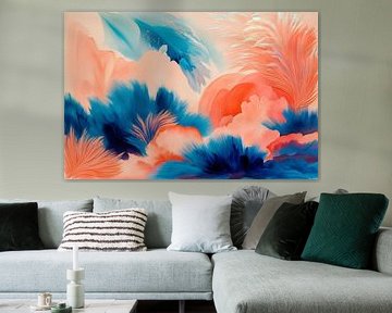 Colourful abstract artwork watercolour