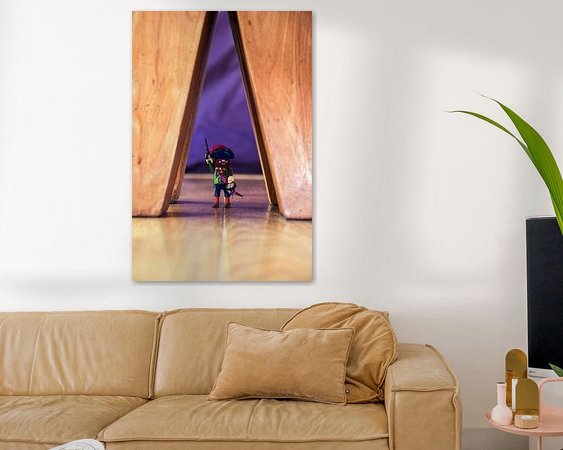 Voorbeeld van het werk in een kamer