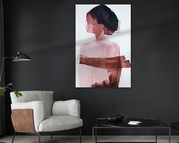 Abstracte transparantie rozebruin van Bianca ter Riet