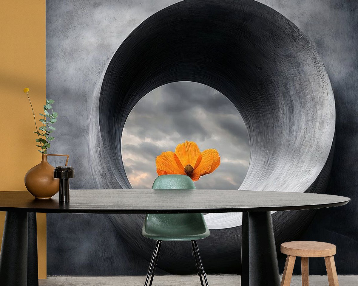 Voorbeeld van het werk in een kamer