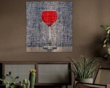 Kunstwerk glas kleur rood