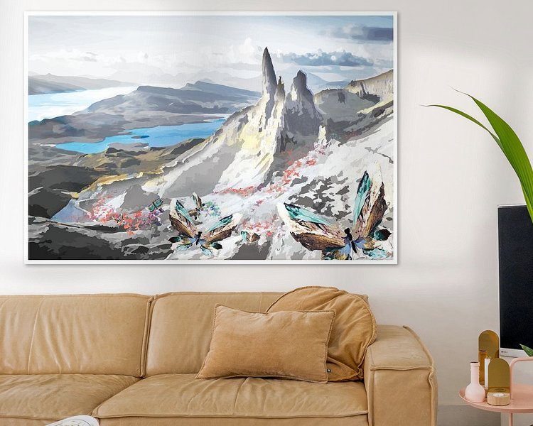 Voorbeeld van het werk in een kamer