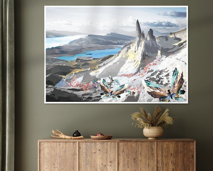 Voorbeeld van het werk in een kamer