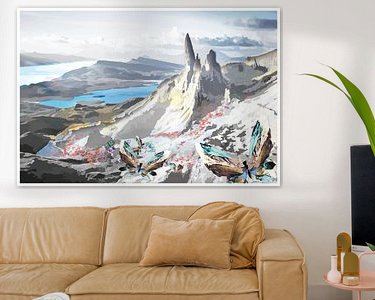 Voorbeeld van het werk in een kamer