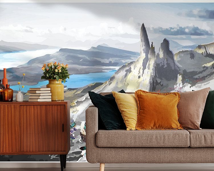 Voorbeeld van het werk in een kamer