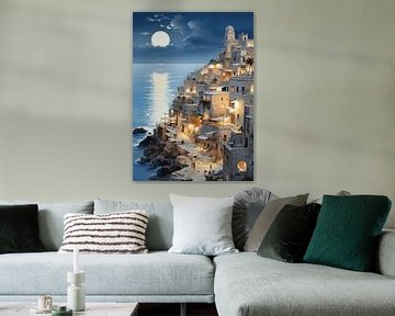 Moonlight Seaside Town