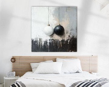 Kerstballen | Zwart en Wit Bal van Kunst Kriebels