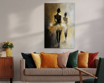 Een Poëtisch Portret van Twee Ballerina’s van Karina Brouwer