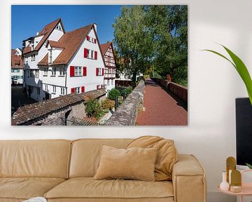 Ulm's old town at the city wall