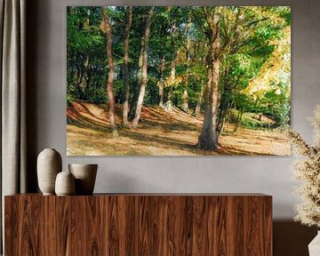 Forest landscape in autumn colours
