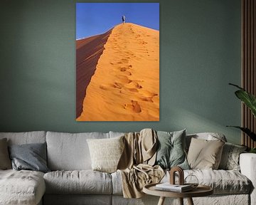 Walk the dune - Namib, Namibia van W. Woyke