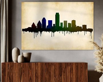 Vintage skyline kunst met kleuren van Imperial Art House