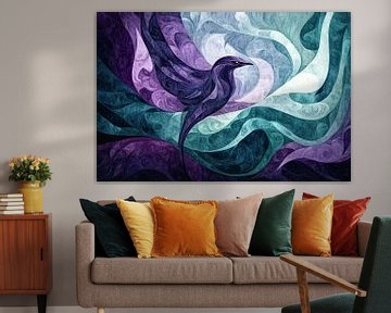Kleurrijke abstracte vogel kunst van Imperial Art House