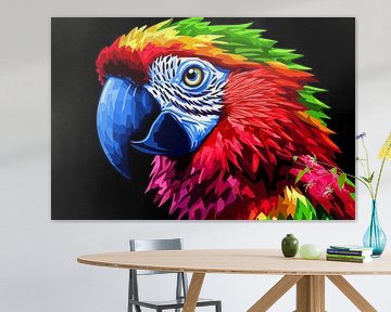 Kleurrijke papegaai digitale kunst van Imperial Art House