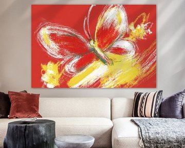 Abstracte vlinder in felle kleuren van Imperial Art House