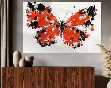 Abstracte vlinder met verfspatten van Imperial Art House