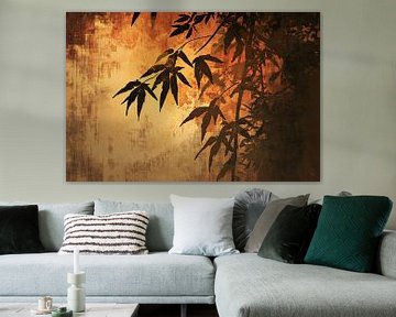 Silhouet bladeren warme achtergrond van Imperial Art House