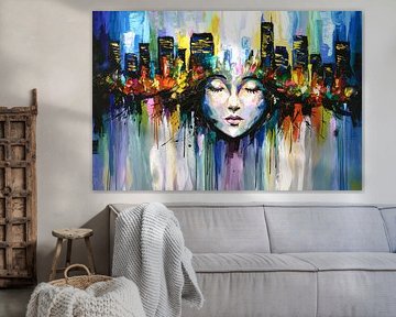 Woman and city in harmony by Imperial Art House