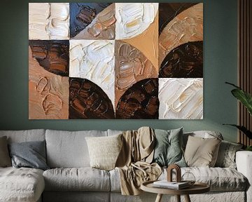 Abstract kunstwerk in aardetinten van Imperial Art House