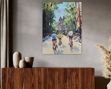 Amsterdam illustratie van Abstract Schilderij