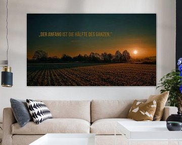 Het begin is de helft van het geheel. van Momentaufnahme | Marius Ahlers