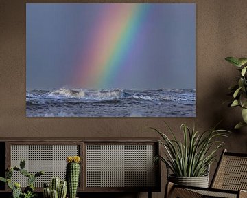 Wide Rainbow over North Sea by Yanuschka | Fotografie Noordwijk