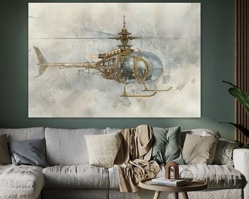 Gedetailleerde tekening van een helikopter -  van Peter Pen tekeningen en schilderijen