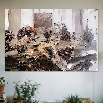 Digitaal schilderij : Adventskrans