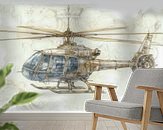 Voorbeeld van het werk in een kamer