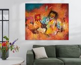 Voorbeeld van het werk in een kamer