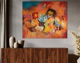 Voorbeeld van het werk in een kamer