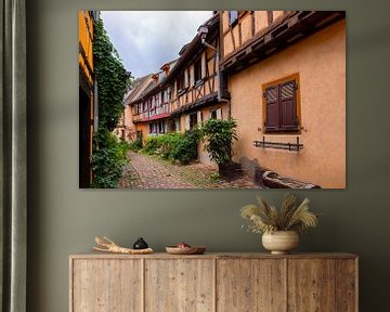 Straatbeeld van Eguisheim, Elzas, Frankrijk van Adelheid Smitt