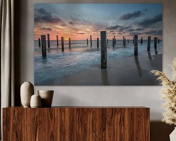 Palendorp Petten bij Zonsondergang