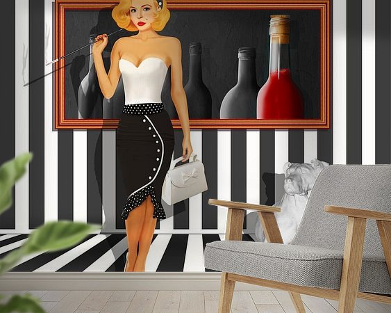 Voorbeeld van het werk in een kamer